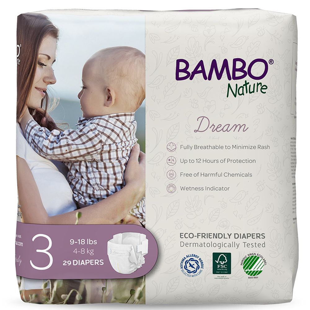 Bambo Nature Eco-Friendly Diapers - Size 3, 4-8Kg - 29pcs