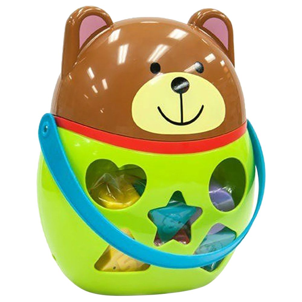 Little Hero Bear Shape Sorter Bucket 10pcs