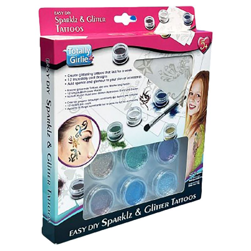 Totally Girlie - Easy Sparklz & Glitter Tattoos DIY Crafts Kit