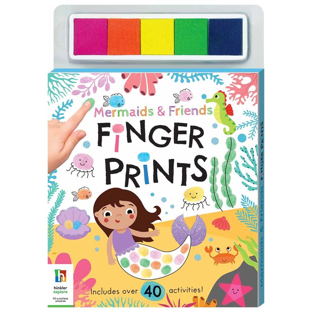 كتاب تلوين Mermaids & Friends Finger Prints