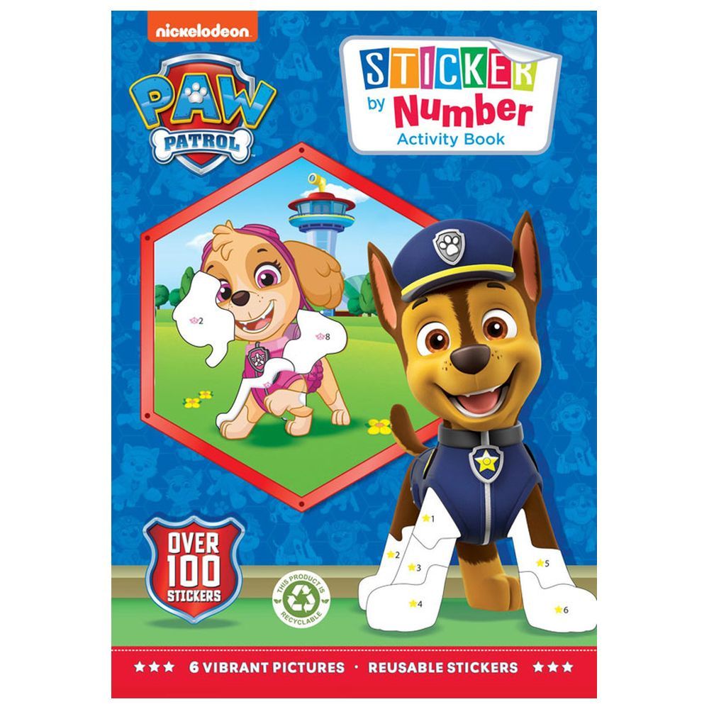 كتاب Paw Patrol Sticker By Number Activity Book