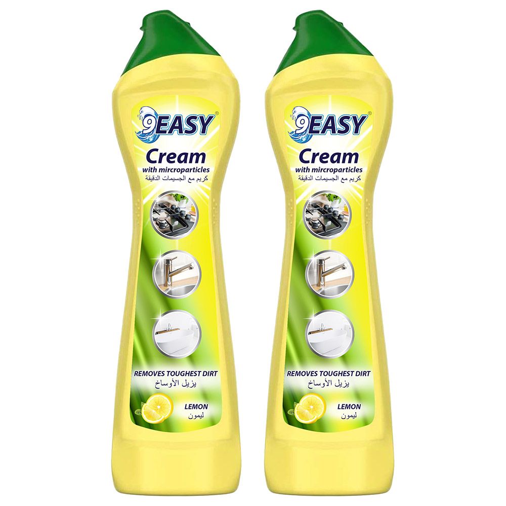 9Easy - Cream Cleaner Lemon 500ml - Pack of 2