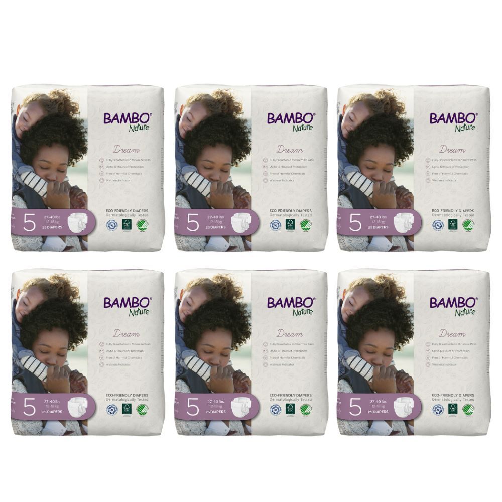 Bambo Nature - Eco-Friendly Diapers, Size 5, 12-18kg 150pcs - Mega Pack