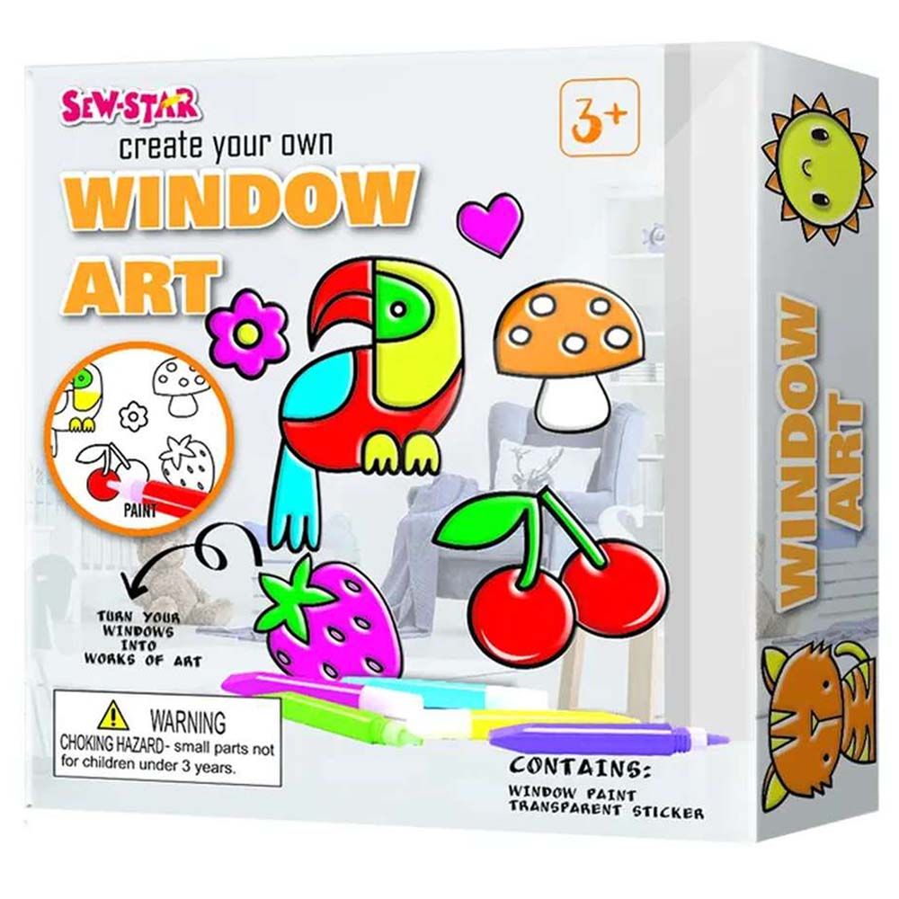 Sew Star - Window Art Paint Your Parrot W/ Colours DIY Kit