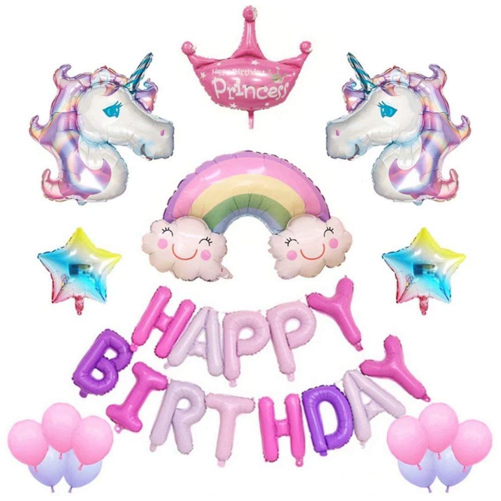 Highland - Unicorn theme Birthday Decoration Set