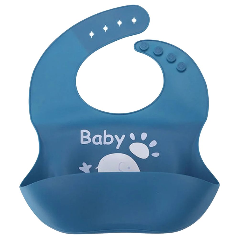 Highland - Blue Silicone Baby Bib Feeding Supplies