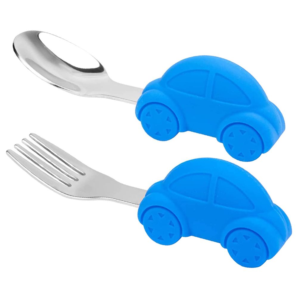 Highland - Car Theme Baby Spoon & Fork Self Feeding Utensils