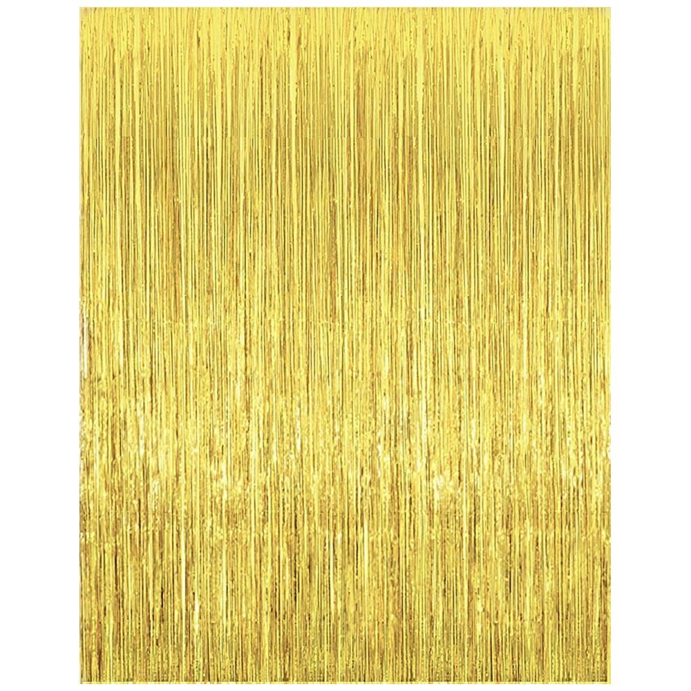 Highland - Golden Metallic Foil Fringe Curtain 1pcs