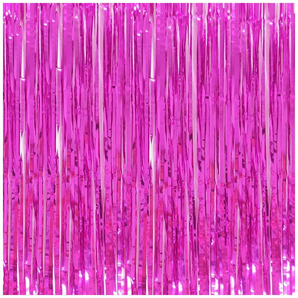 Highland - Pink Metallic Foil Fringe Curtain 1pcs