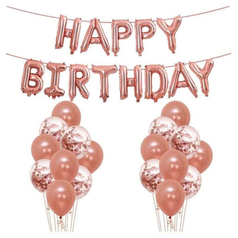 Highland - Rose Gold Happy Birthday Decoration Set 