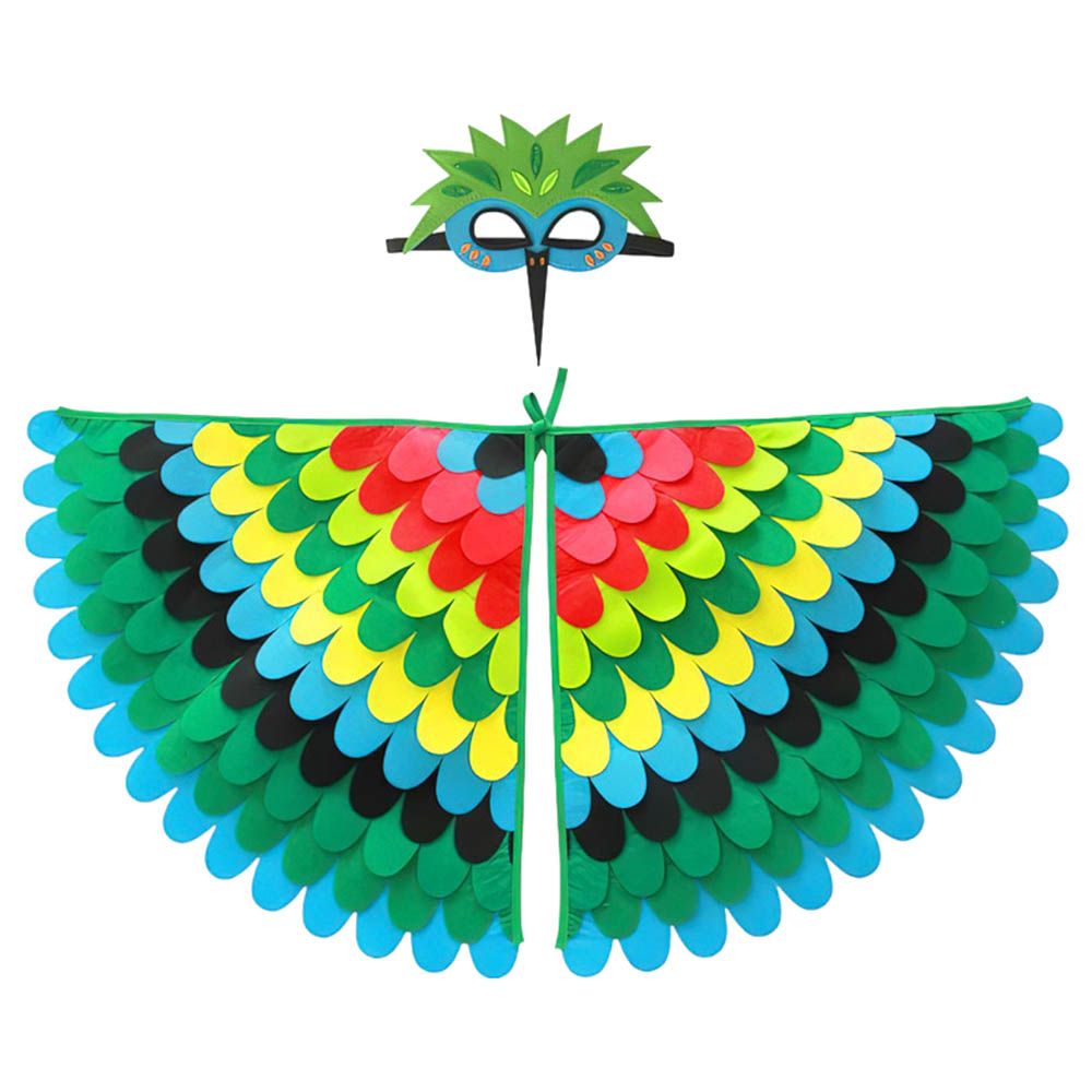 Highland - Halloween Bird Wings Costume With Mask - Blue