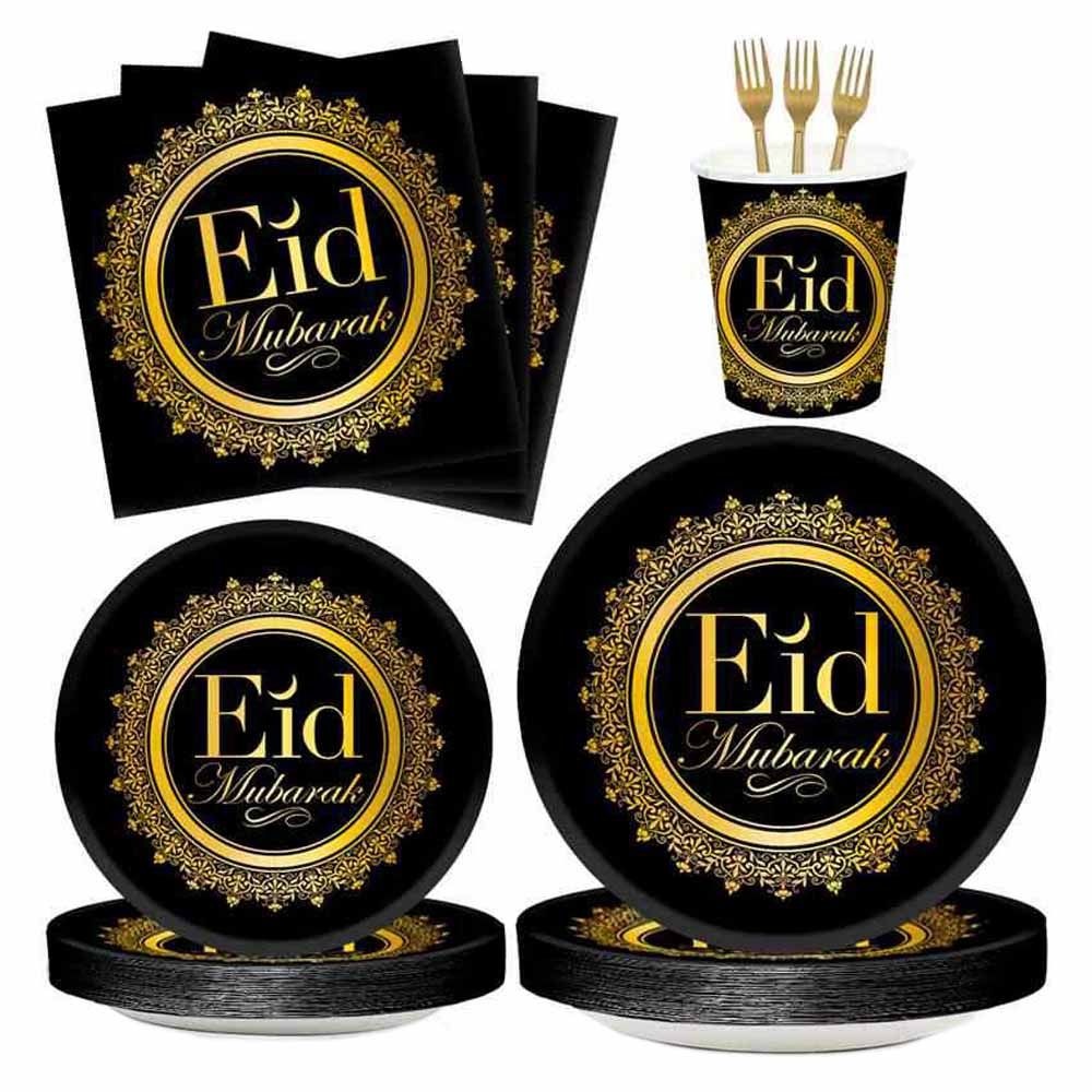 Highland - Black & Gold Eid Tableware Set