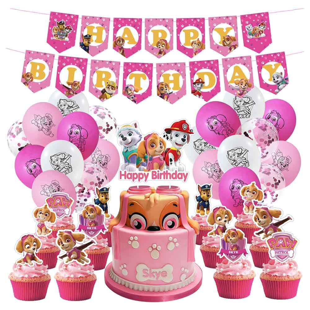 Highland - Skye Paw Patrol Birthday Decoration Set - 46pcs 