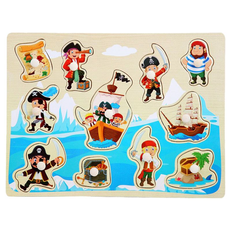 Highland - Pirate Peg Puzzle Early Learning Toy 