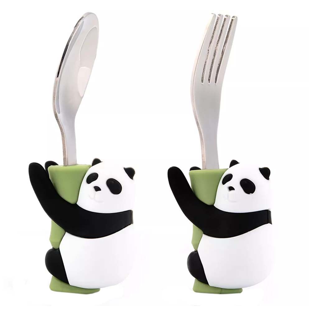 Highland - Kids Spoon & Fork Cutlery Set - Mini Panda