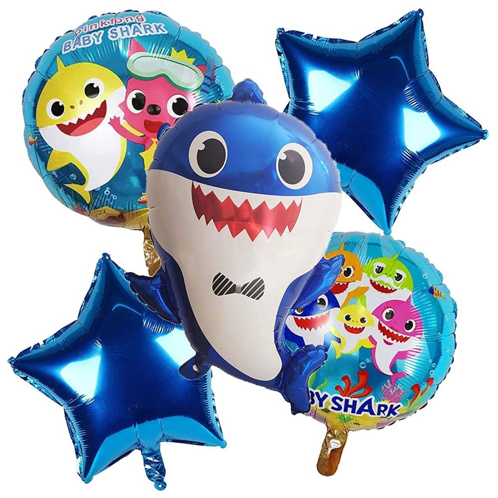 Highland - 5pcs Baby Shark Foil Balloon