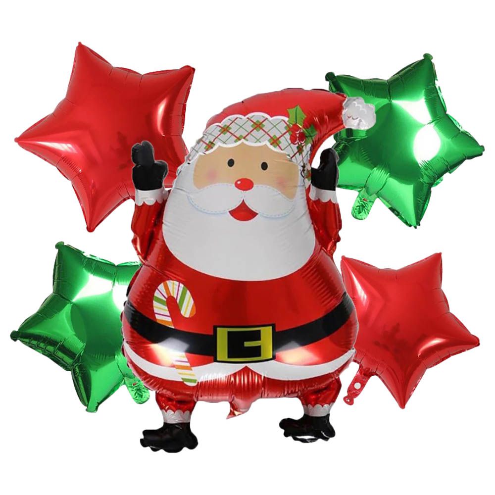 Highland - Santa Claus Balloons Christmas Decorations - 5pc