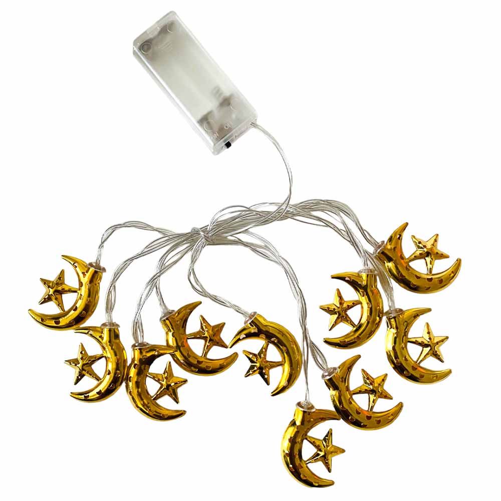 Highland - Eid Mubarak 10 LED String Lights Decorations - Gold