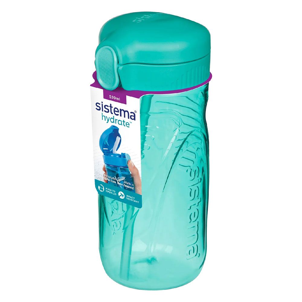 Sistema - 520ml Tritan Quick Flip Bottle - Green