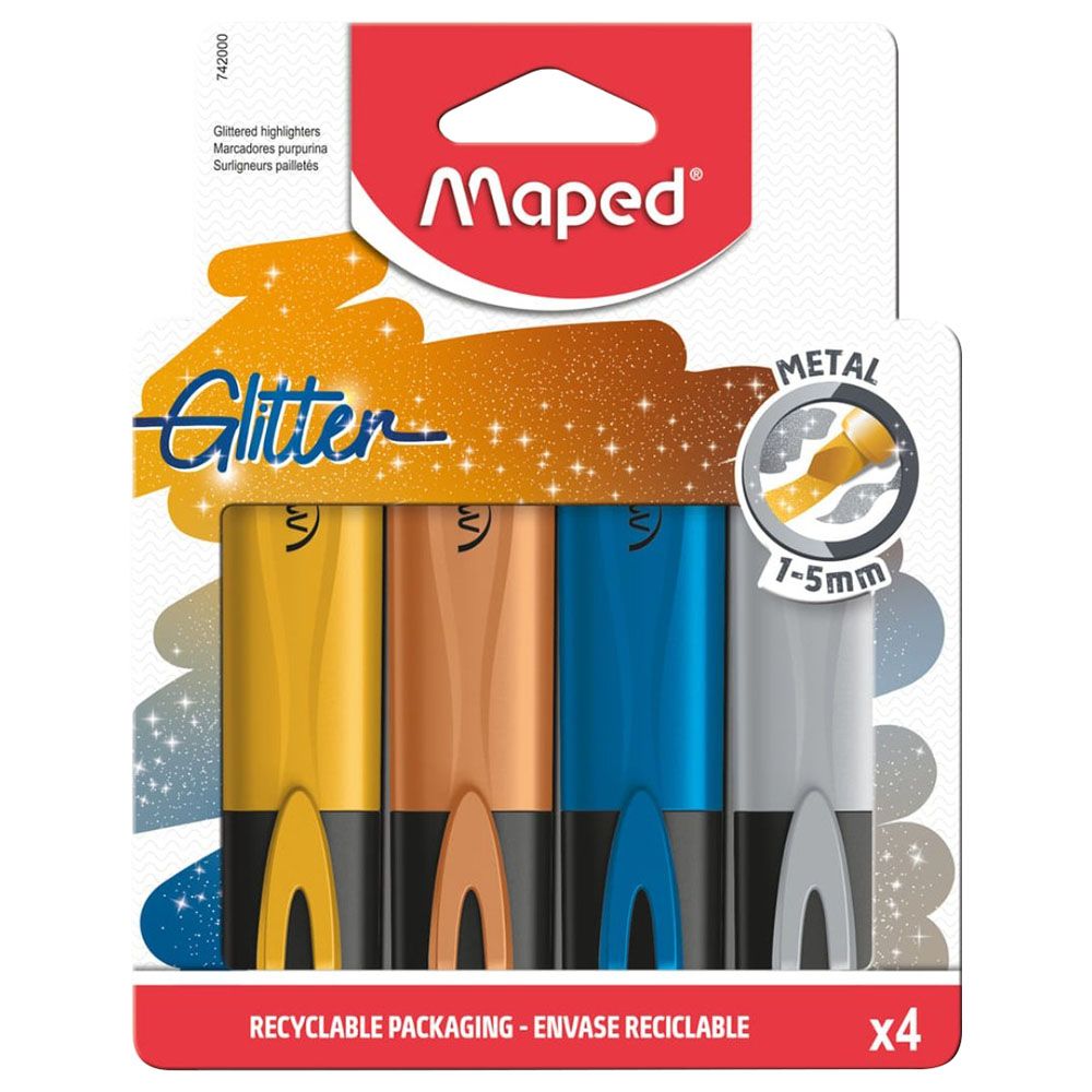 Maped - Metallic Highlighter 4pcs