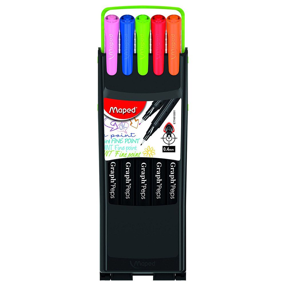 Maped - Graph'Peps Fineliner Compact Pack of 10pcs Set