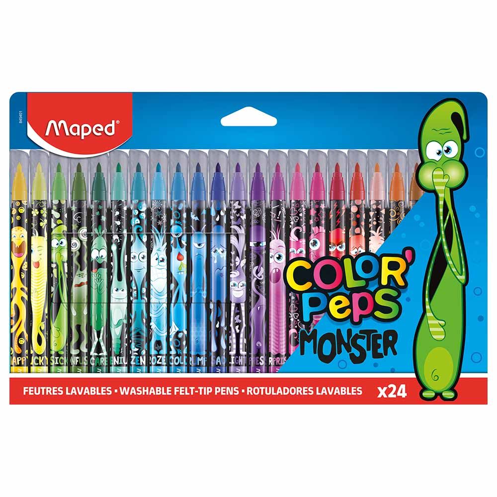 Maped - Color Peps Felttip Monster 24 Colors