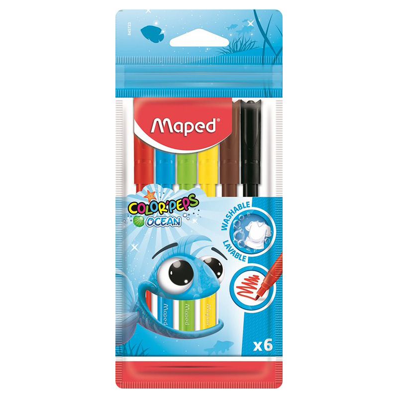 Maped - Pulse Felt Pen Ocean Set - 6 Col