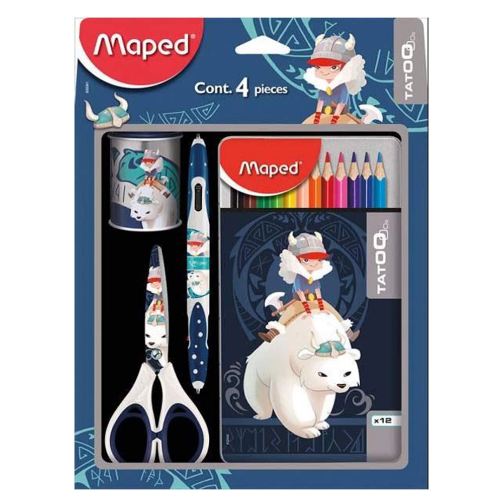 Maped - Tatoo Kit Viking 4 Pcs