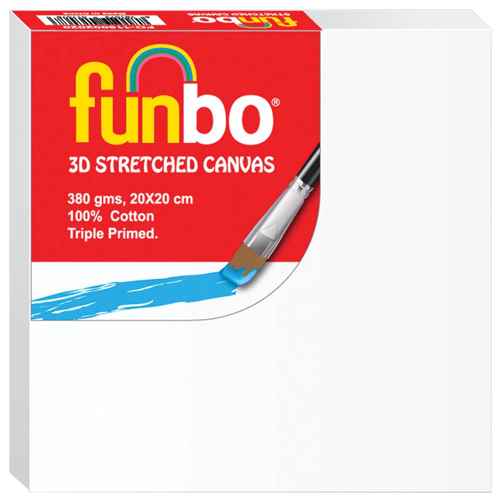 Funbo - Stretched 3D Canvas 380gms - 20x20cm