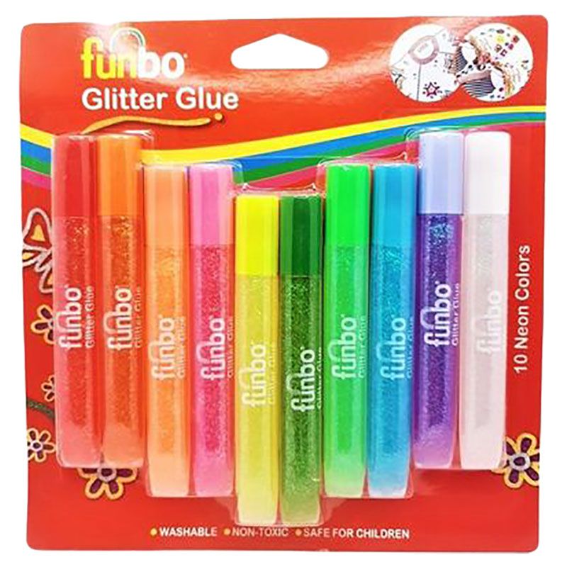 Funbo - Glitter Glue Neon 10 Colours - 12.5g