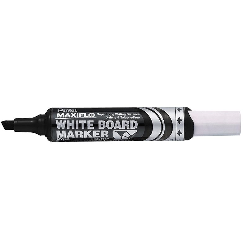 Pentel - 12pcs Maxiflo White Board Marker Bullet Point Black