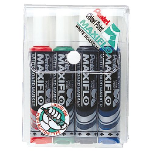 Pentel - Maxiflo White Board Marker 4pcs