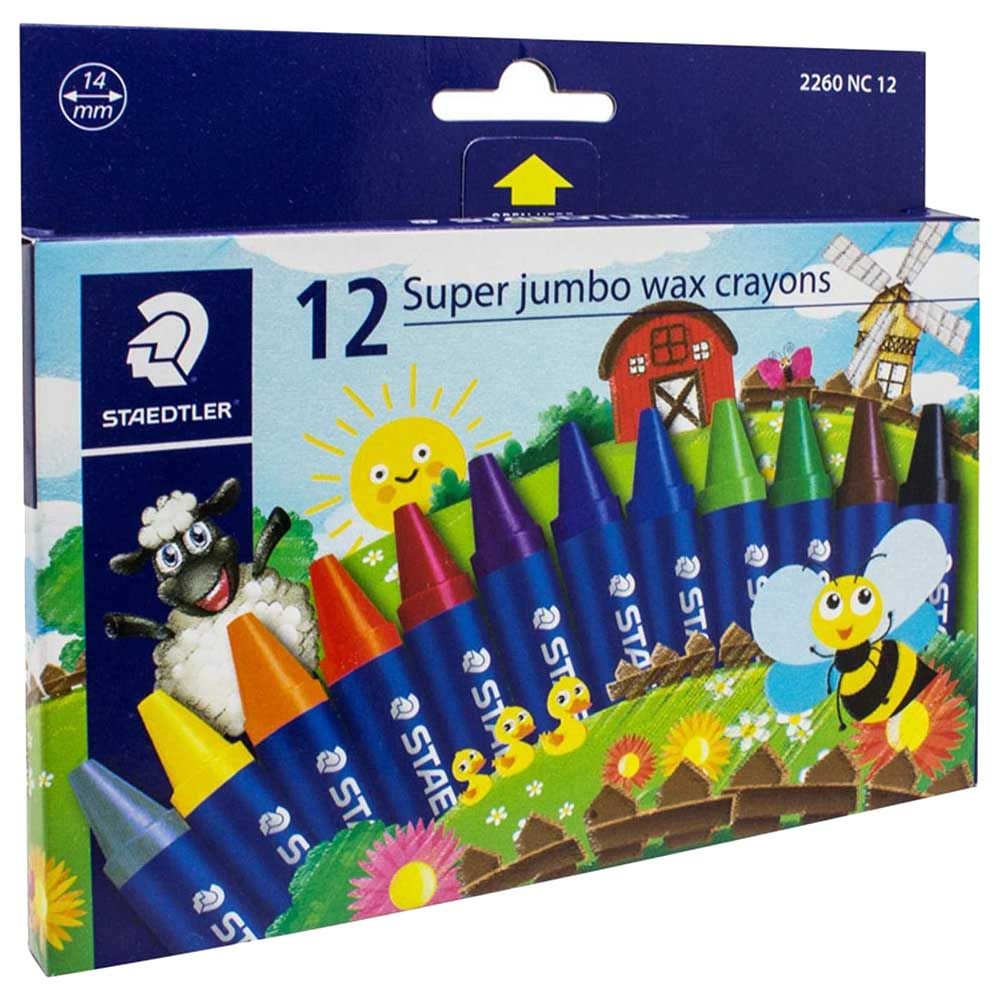 Staedtler - Superjumbo Wax Crayon Set - 12 Col