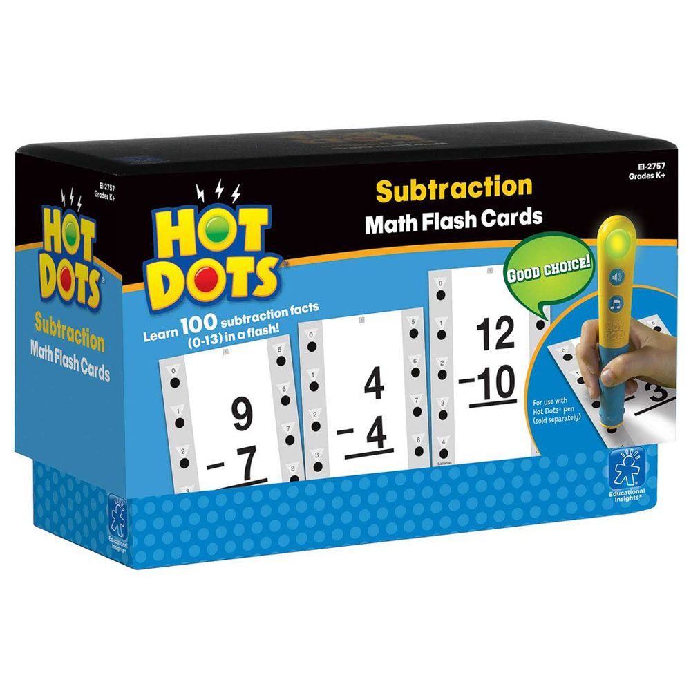 ?Learning Resources - Hot Dots Math Flash Cards - Subtraction