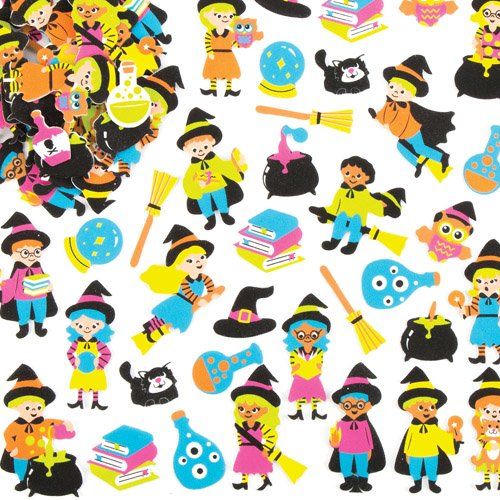 Baker Ross - Witch & Wizard Foam Stickers - Pack of 120