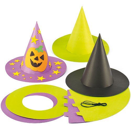 Baker Ross - Coloured Witch & Wizard Hats - Pack of 3