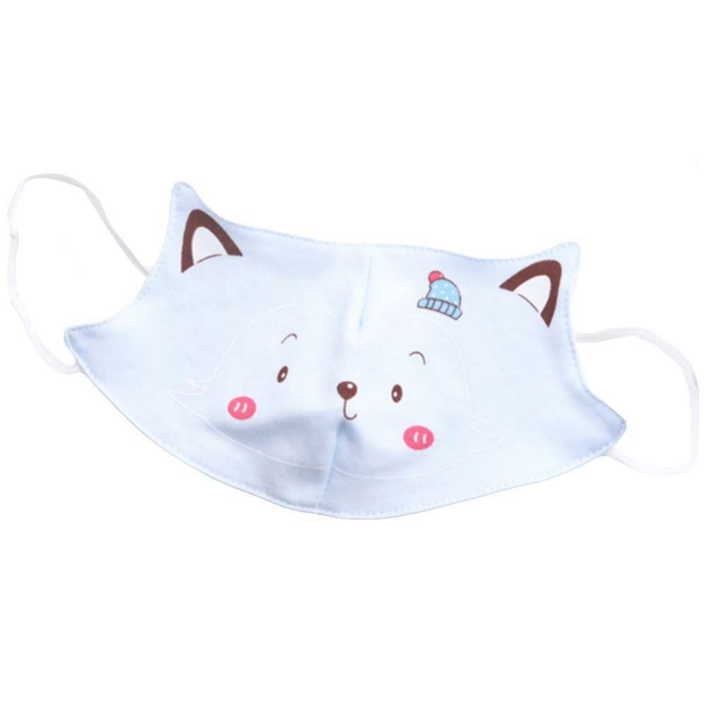 Face Mask - Kids Face Mask Fox - Blue