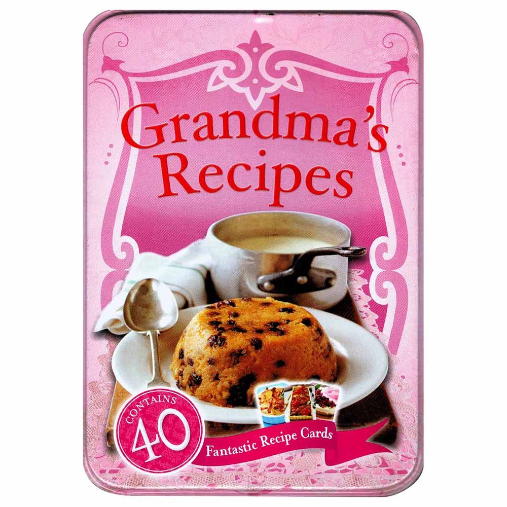 بطاقات وصفات الطهي Grandma Recipes Tin