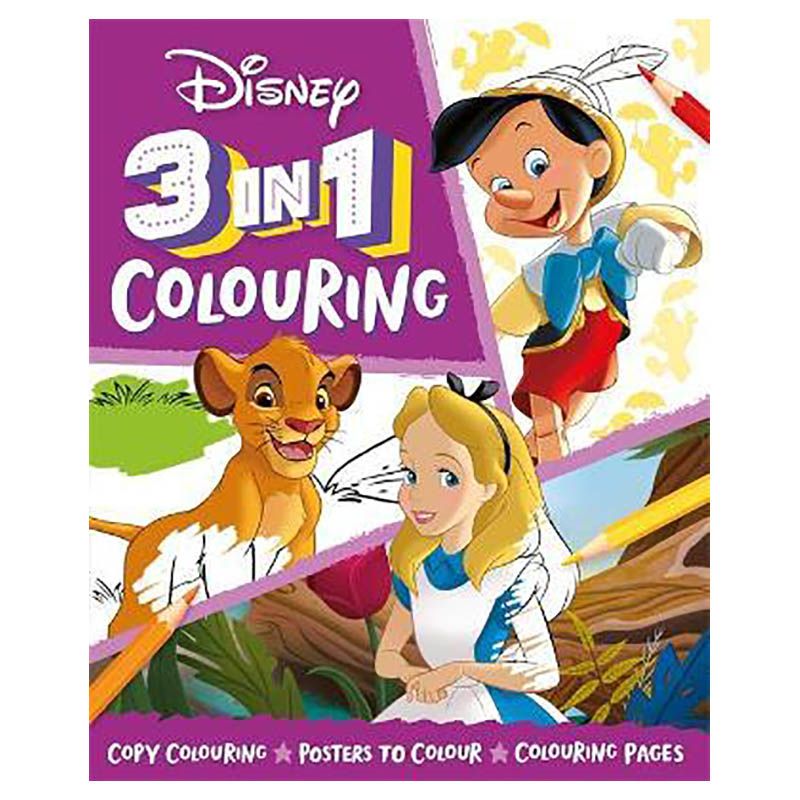 كتاب تلوين Disney 3 in 1 Colouring