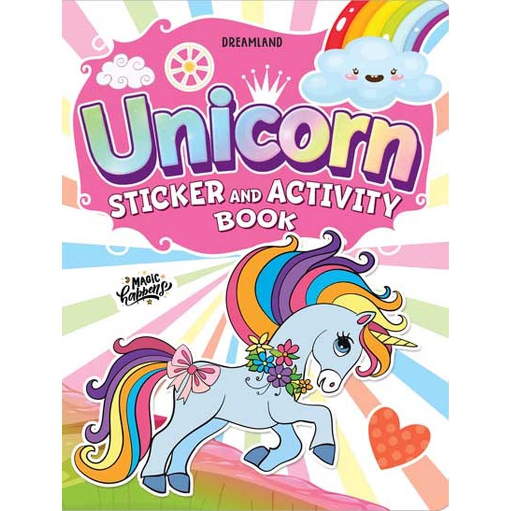 Unicorn Sticker & Activity Book With Bright Stickers To Decorate