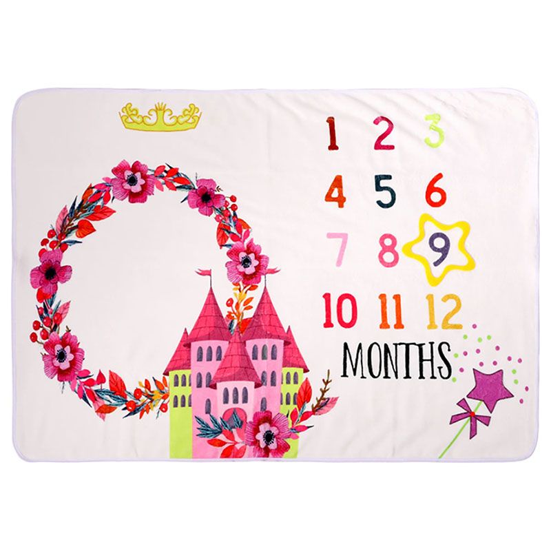 Tiny Toes - Fleece Milestone Blanket - Castle (Exclusive)