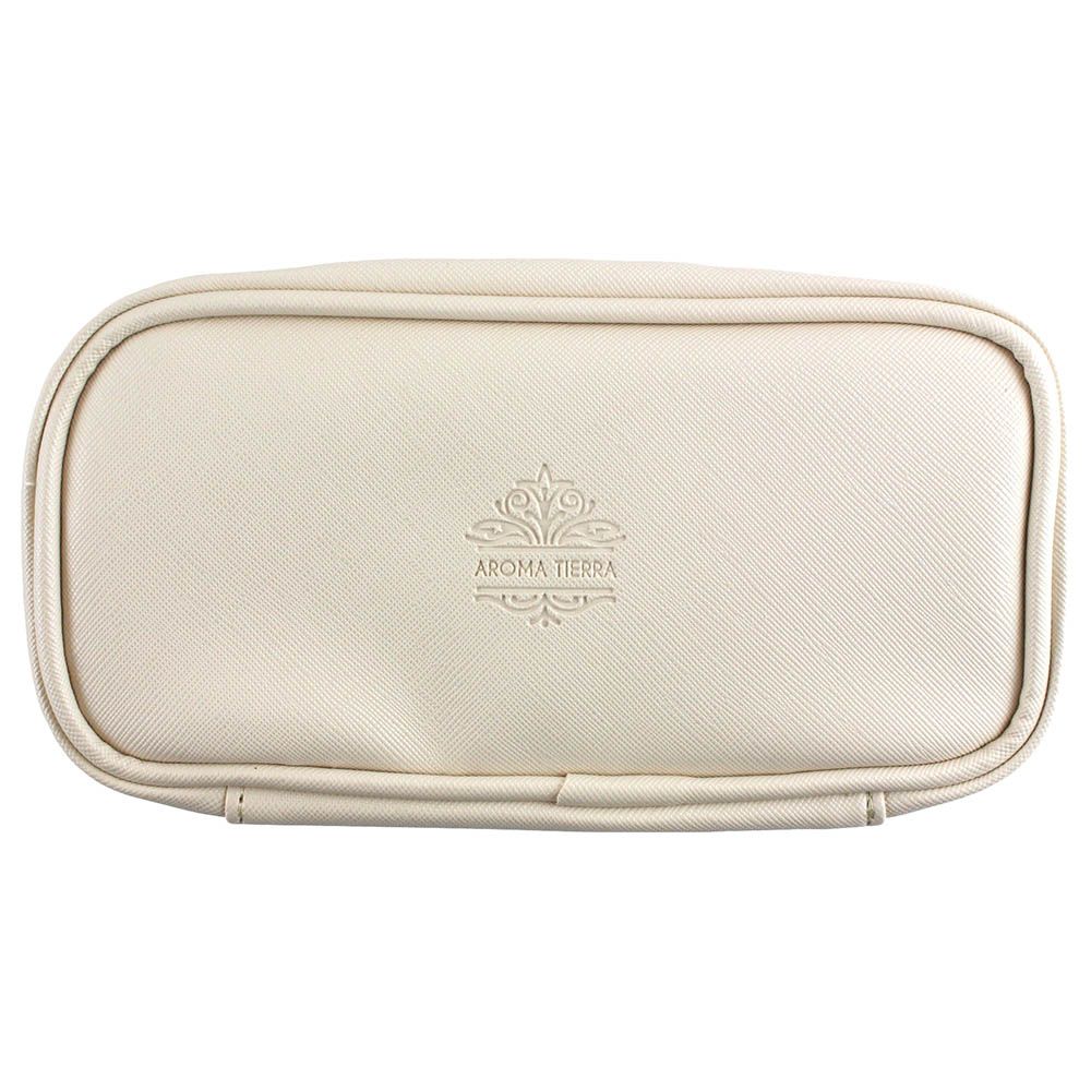 Aroma Tierra - Cosmetic And Essential Oil Bag - Floral White