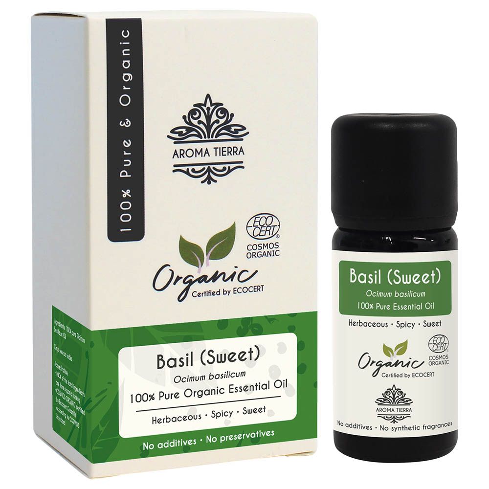 Aroma Tierra - Organic Basil Essential Oil - 10ml