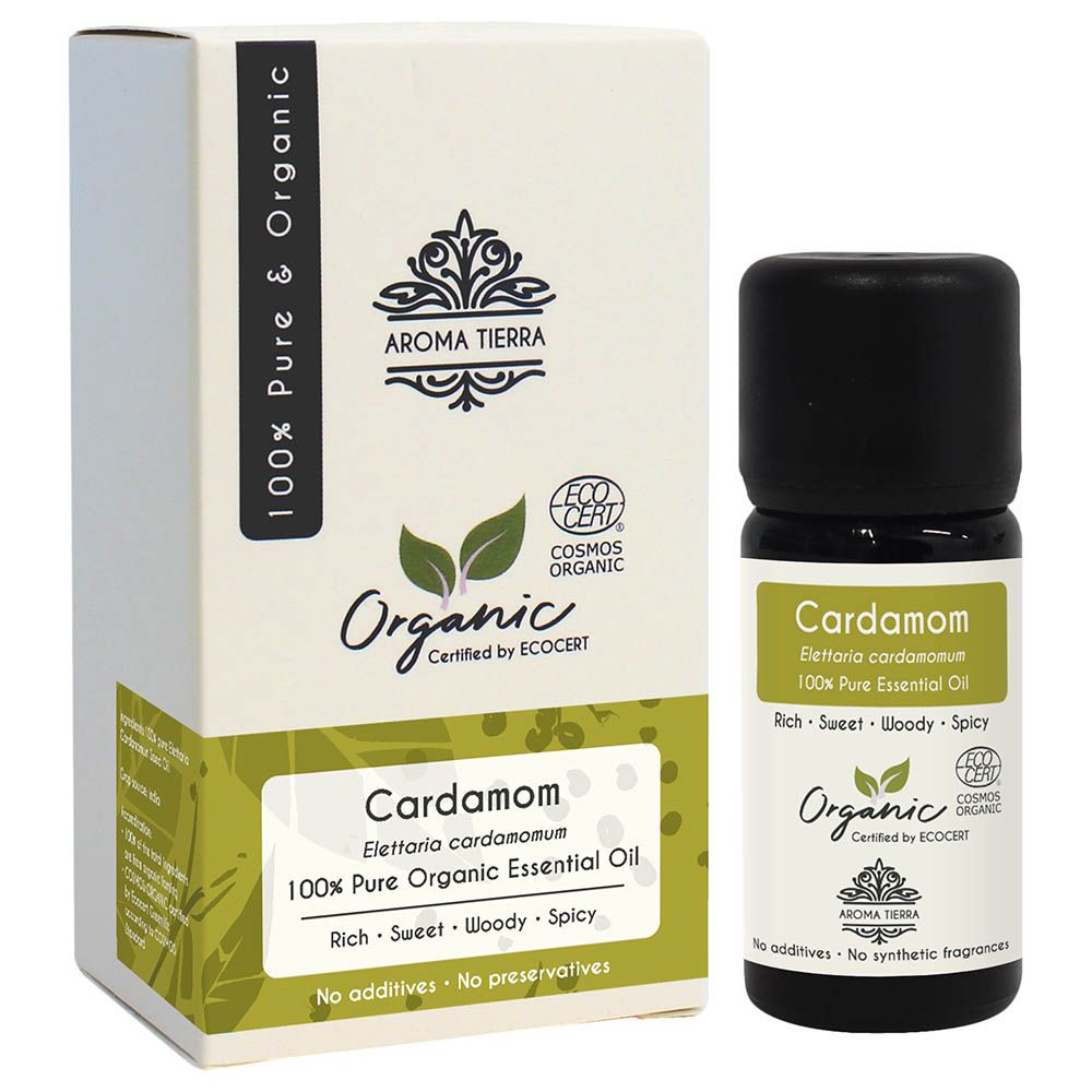 Aroma Tierra - Organic Cardamom Essential Oil - 10ml