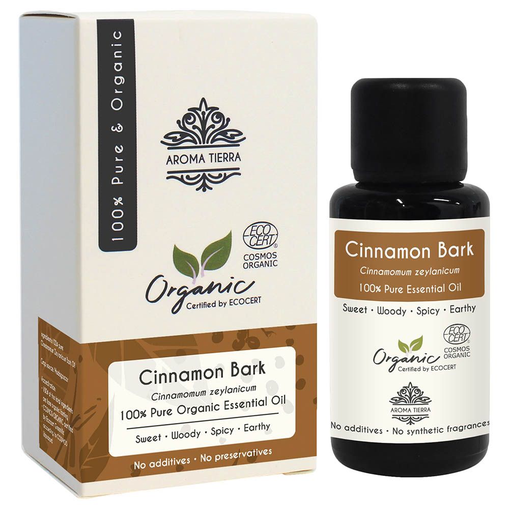 Aroma Tierra - Organic Cinnamon Bark Essential Oil - 30ml