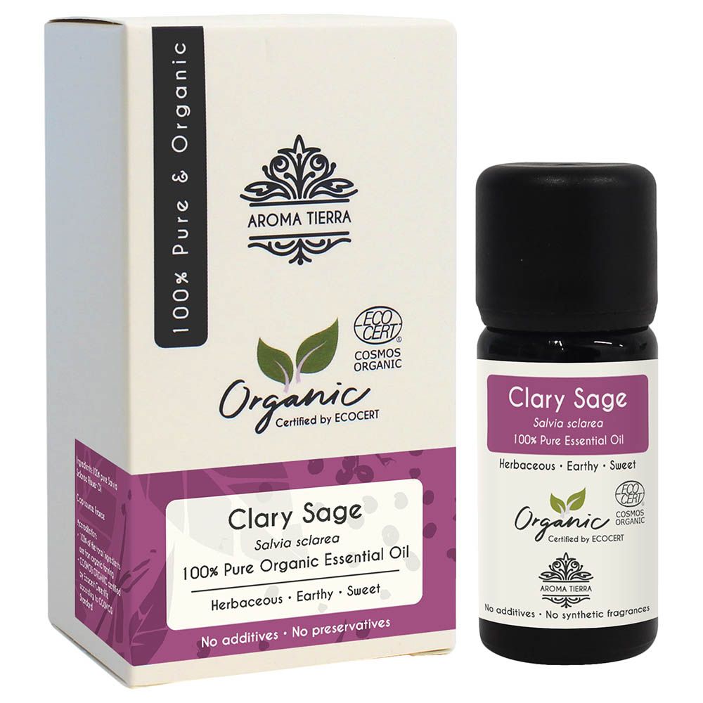 Aroma Tierra - Organic Clary Sage Essential Oil - 10ml