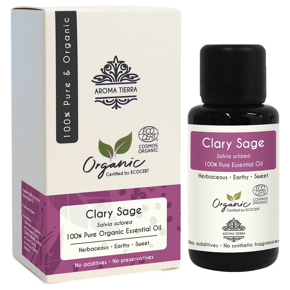 Aroma Tierra - Organic Clary Sage Essential Oil - 30ml