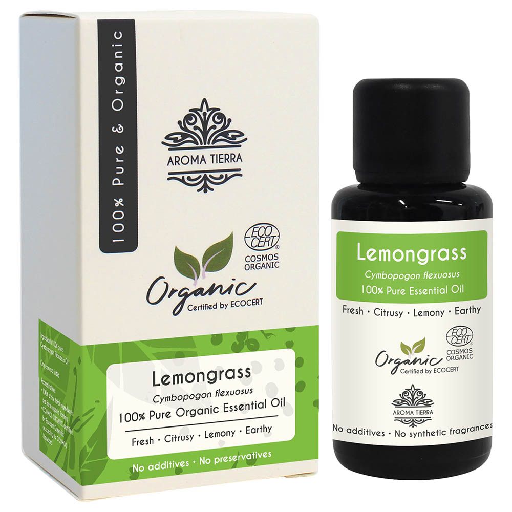 Aroma Tierra - Organic Lemongrass Essential Oil - 30ml