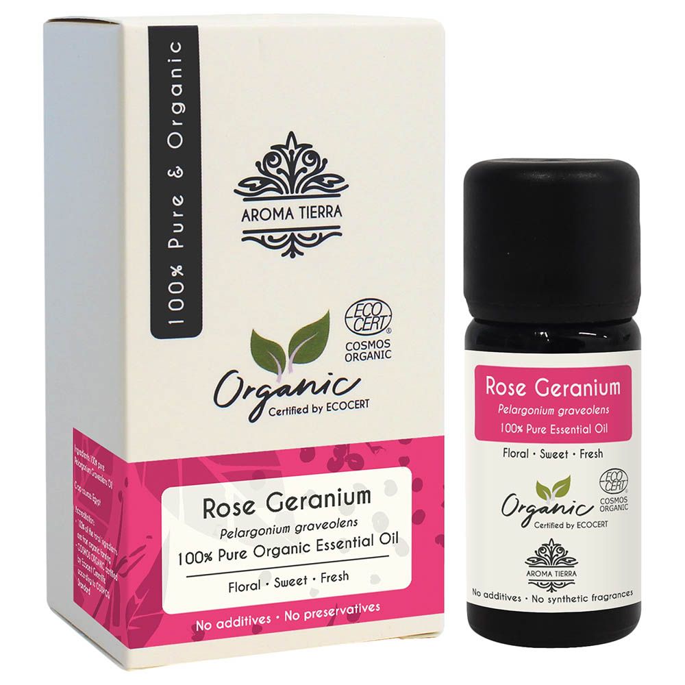 Aroma Tierra - Organic Geranium Essential Oil - 10ml