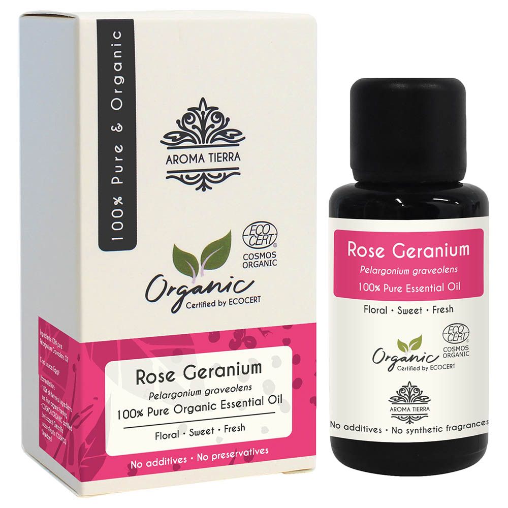 Aroma Tierra - Organic Geranium Essential Oil - 30ml